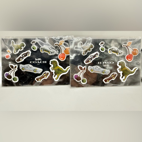 Coach Other - Coach multicolor puffy stickers dinosaurs, cherries& cars from 2017